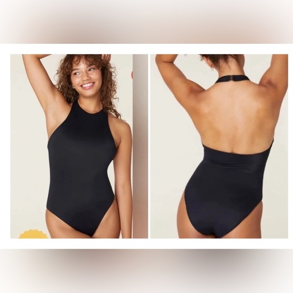 NEW Andie Swim The Luzon One Piece In Classic Black Open Back Swimsuit Size M - Picture 1 of 7